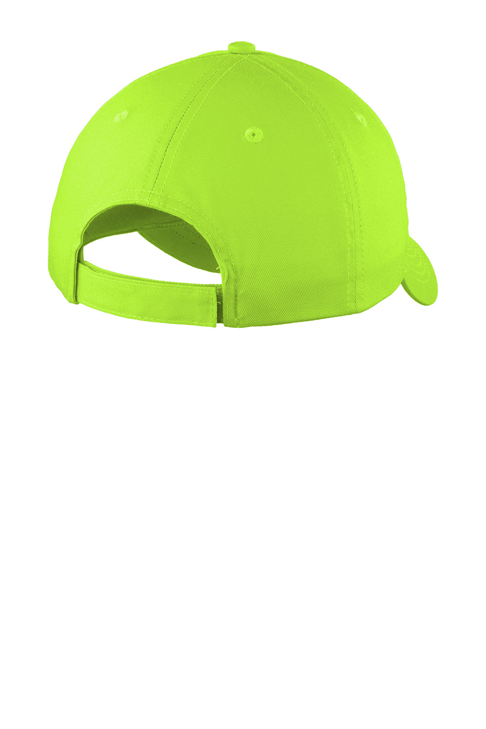 Port & Company C914 Mens Twill Adjustable Hat Lime Green Flat Back