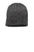 Port Authority C917 Mens Heathered Knit Beanie Heather Black/Charcoal Grey Flat Front