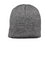 Port Authority C917 Mens Heathered Knit Beanie Heather Grey/Black Flat Front