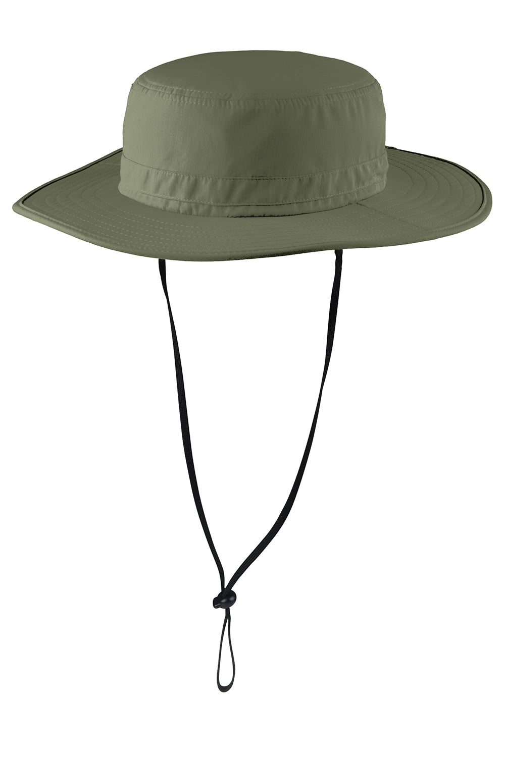 Port Authority C920 Mens Moisture Wicking Wide Brim Hat Olive Leaf Green Flat Front