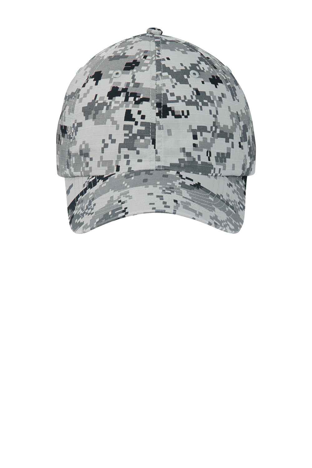 Port Authority C925 Digital Ripstop Camouflage Hat Grey Camo Flat Front