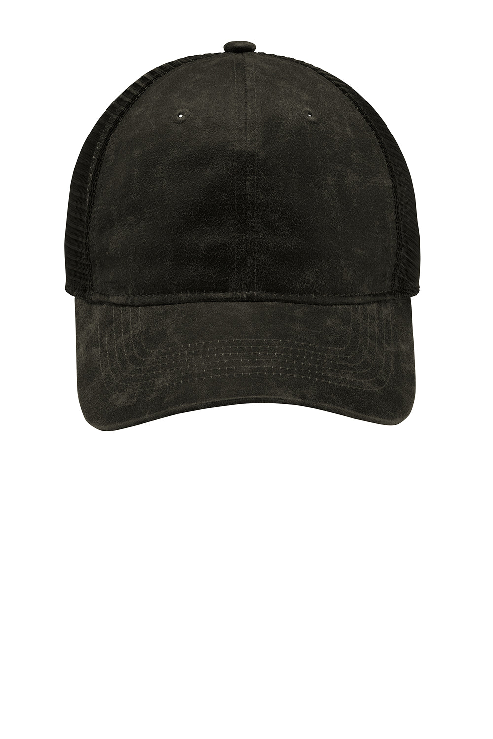 Port Authority C927 Pigment Print Mesh Back Adjustable Hat Olive Green Flat Front