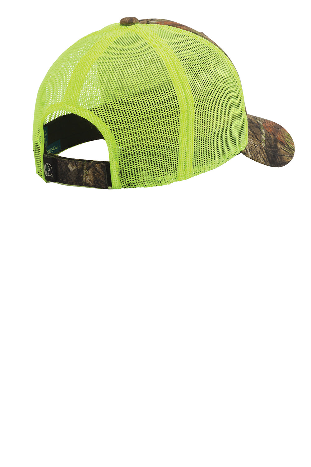 Port Authority C930 Camouflage Mesh Back Adjustable Hat Mossy Oak Break Up Country/Neon Yellow Flat Back