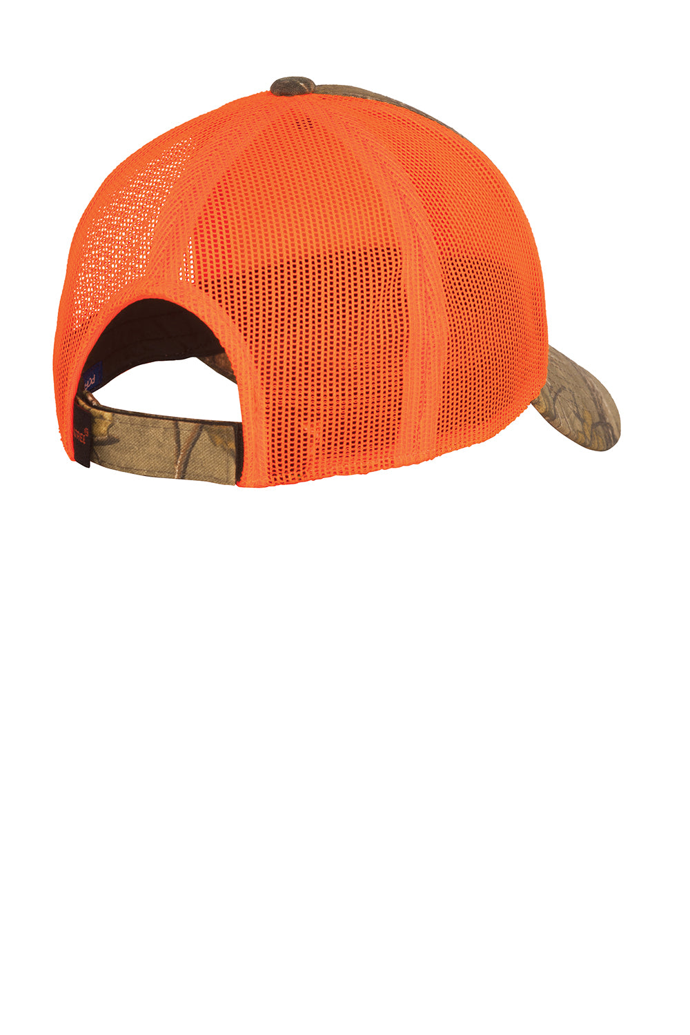 Port Authority C930 Camouflage Mesh Back Adjustable Hat Realtree Xtra/Neon Orange Flat Back