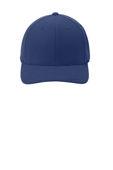 Port Authority C934 Stretch Fit Hat Navy Blue Flat Front