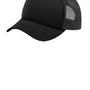 Port Authority Mens Twill Foam Adjustable Trucker Hat - Black