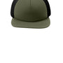 Port Authority Mens Foam Outdoor Flexfit Adjustable Hat - Army Green/Black