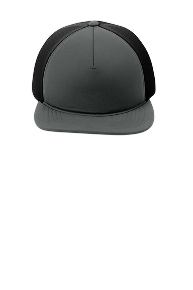 Port Authority C937 Foam Outdoor Flexfit Adjustable Hat Graphite Grey/Black Flat Front