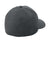 Port Authority C938 Mens Delta Flexfit Hat Carbon Charcoal Grey Flat Back