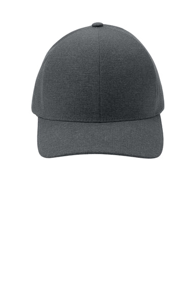 Port Authority C938 Mens Delta Flexfit Hat Carbon Charcoal Grey Flat Front