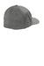 Port Authority C946 Mens Melange UniPanel Flexfit Hat Dark Grey Flat Back