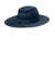 Port Authority C947 Mens Moisture Wicking Ventilated Wide Brim Hat Dress Navy Blue Flat Back