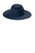 Port Authority C947 Mens Moisture Wicking Ventilated Wide Brim Hat Dress Navy Blue Flat Front