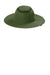 Port Authority C947 Mens Moisture Wicking Ventilated Wide Brim Hat Olive Leaf Green Flat Front