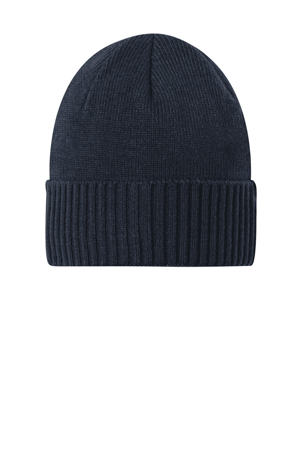 Port Authority C951 Mens Rib Knit Cuff Beanie River Navy Blue Flat Front