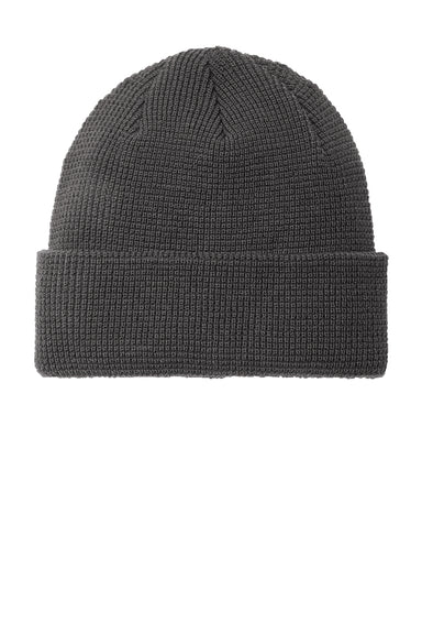 Port Authority C955 Mens Thermal Knit Cuffed Beanie Storm Grey Flat Front