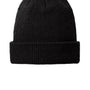 Port Authority Mens Chunky Knit Beanie - Deep Black