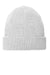 Port Authority C958 Mens Chunky Knit Beanie Heather Silver Grey Flat Front