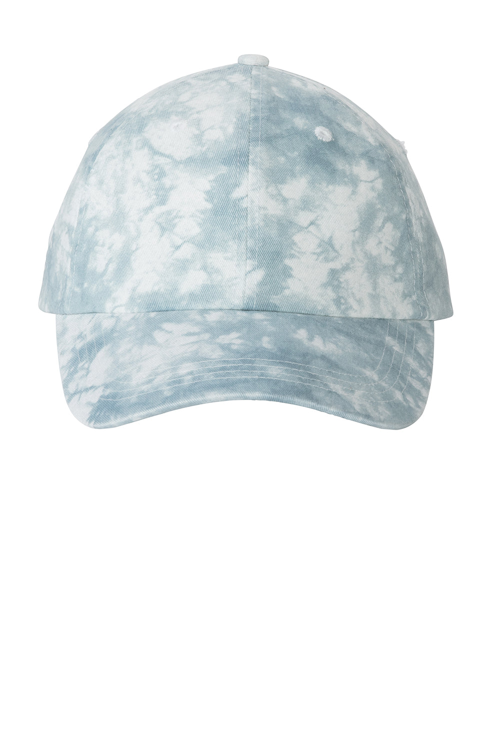 Port Authority C961 Tie Dye Adjustable Hat Light Blue Flat Front