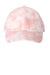 Port Authority C961 Tie Dye Adjustable Hat Light Pink Flat Front