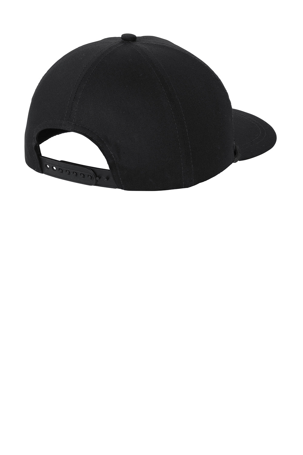 Port Authority C962 Snapback Rope Hat Black Flat Back