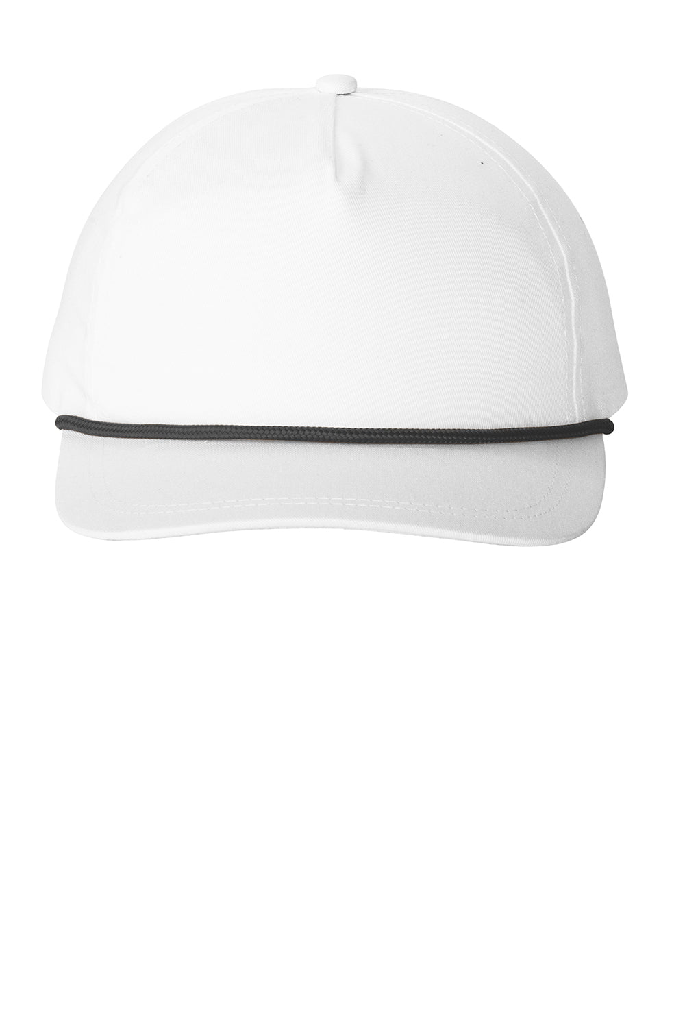 Port Authority C962 Snapback Rope Hat White/Black Flat Front