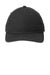 Port Authority C963 Mens Adjustable Leather Strap Hat Black Flat Front