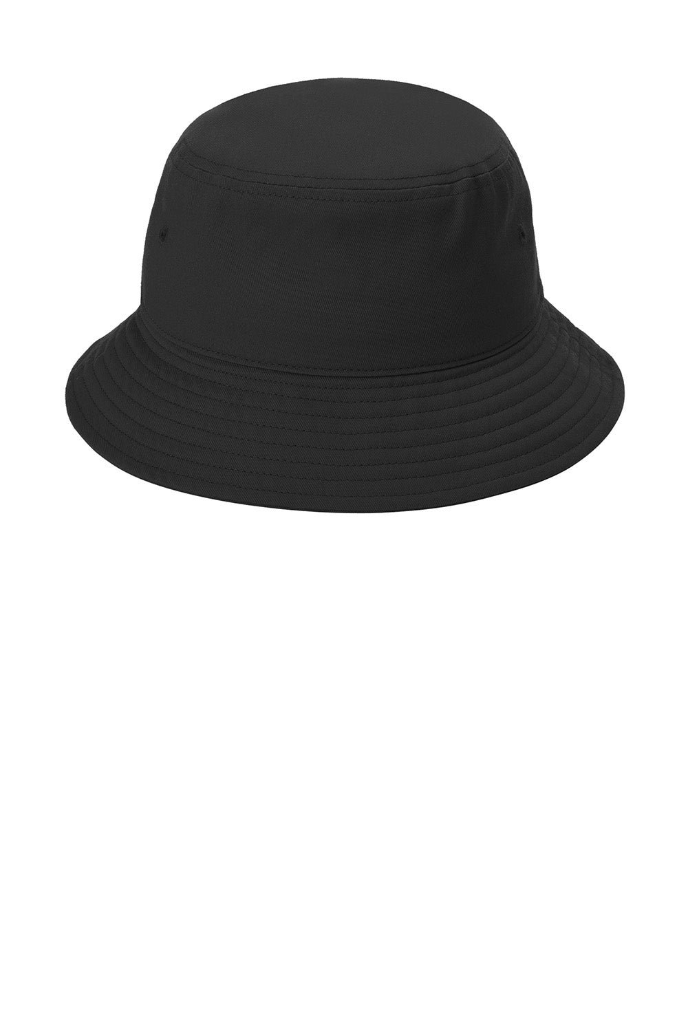 Port Authority C975 Mens Classic Twill Bucket Hat Black Flat Front