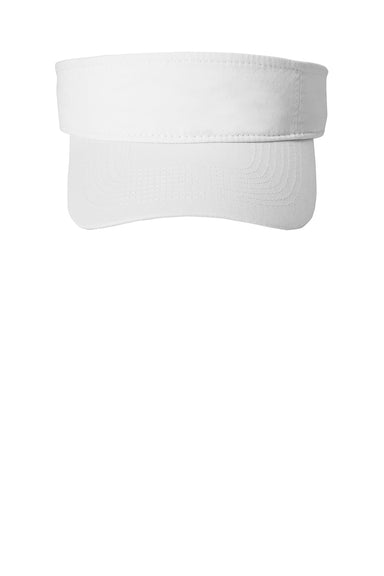 Port & Company CP45 Mens Fashion Adjustable Visor White Flat Front