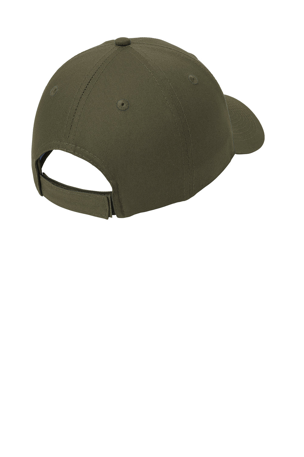 Port & Company CP80 Mens Twill Adjustable Hat Olive Drab Green Flat Back