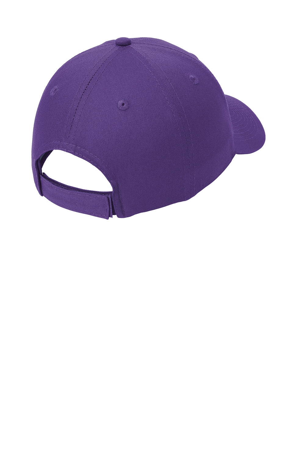 Port & Company CP80 Mens Twill Adjustable Hat Purple Flat Back