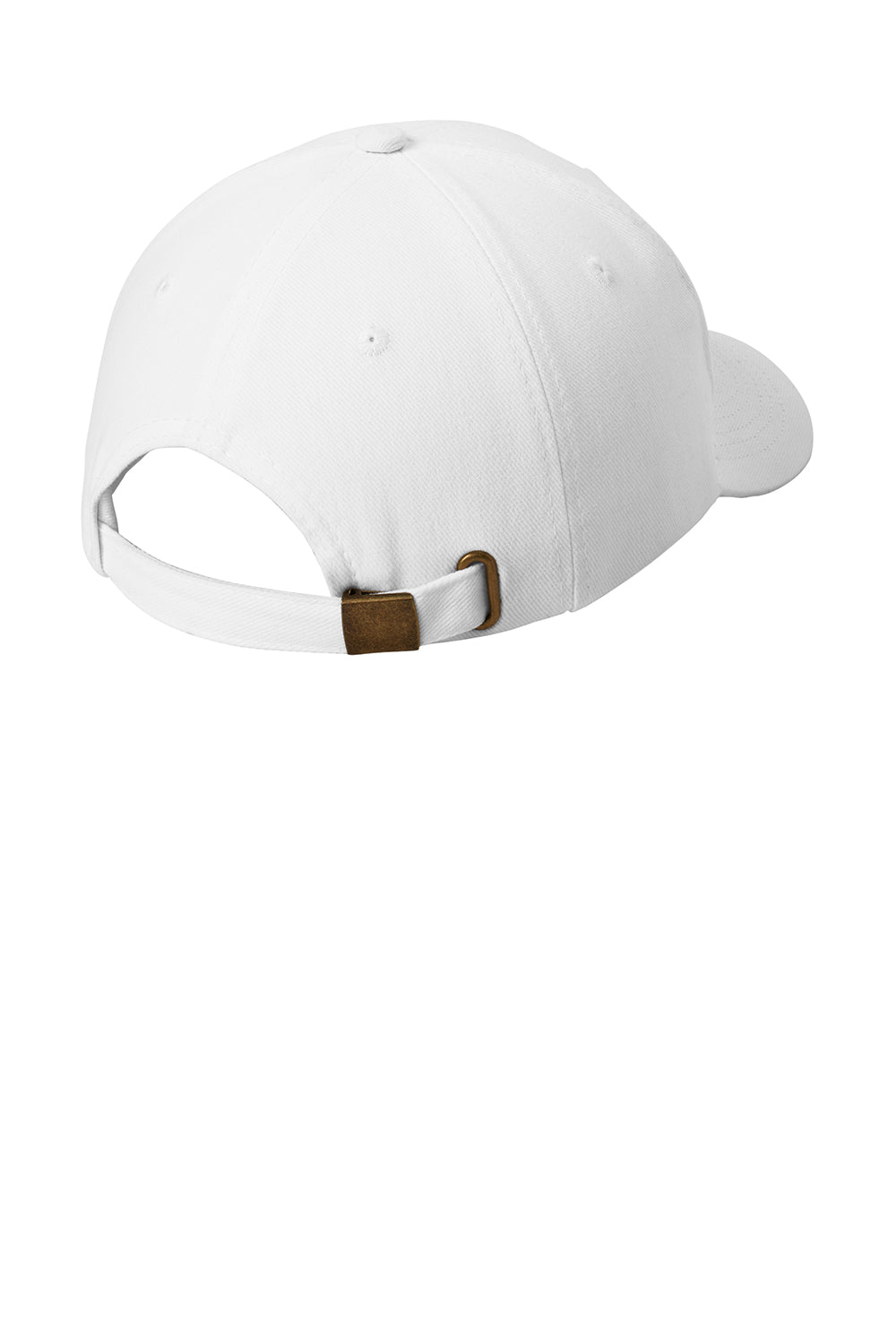 Port & Company CP82 Mens Adjustable Hat White Flat Back