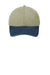 Port & Company CP83 Mens Adjustable Hat Khaki/Navy Blue Flat Front