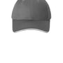 Port & Company Mens Sandwich Bill Adjustable Hat - Charcoal Grey/White