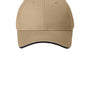 Port & Company Mens Sandwich Bill Adjustable Hat - Khaki Brown/Navy Blue