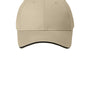 Port & Company Mens Sandwich Bill Adjustable Hat - Stone Brown/Black