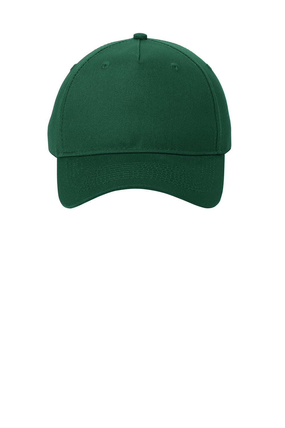 Port & Company CP86 Mens Twill Adjustable Hat Hunter Green Flat Front