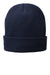 Port & Company CP90L Mens Fleece Lined Knit Beanie Navy Blue Flat Front