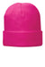 Port & Company CP90L Mens Fleece Lined Knit Beanie Neon Pink Glo Flat Front