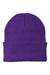 Port & Company CP90 Mens Knit Beanie Athletic Purple Flat Front