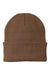 Port & Company CP90 Mens Knit Beanie Brown Flat Front