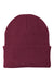 Port & Company CP90 Mens Knit Beanie Maroon Flat Front