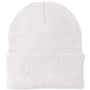 Port & Company Mens Knit Beanie - White