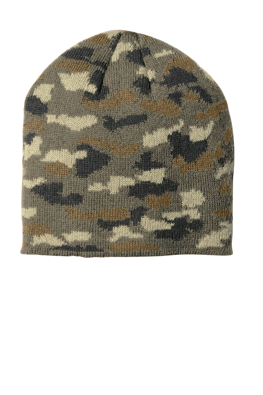 Port & Company CP91C Mens Camo Beanie Military Camo Flat Front