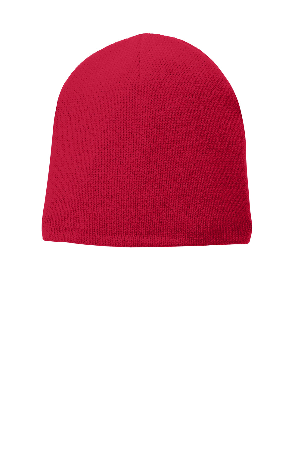 Port & Company CP91L Mens Fleece Lined Beanie Athletic Red Flat Front