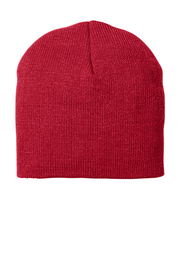 Port & Company CP91 Mens Beanie Athletic Red Flat Front