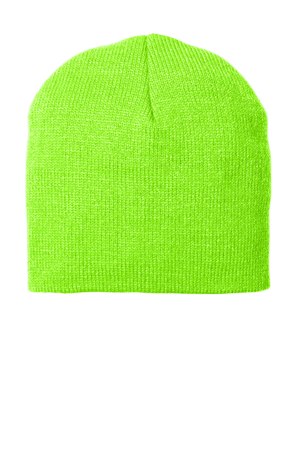 Port & Company CP91 Mens Beanie Neon Green Flat Front