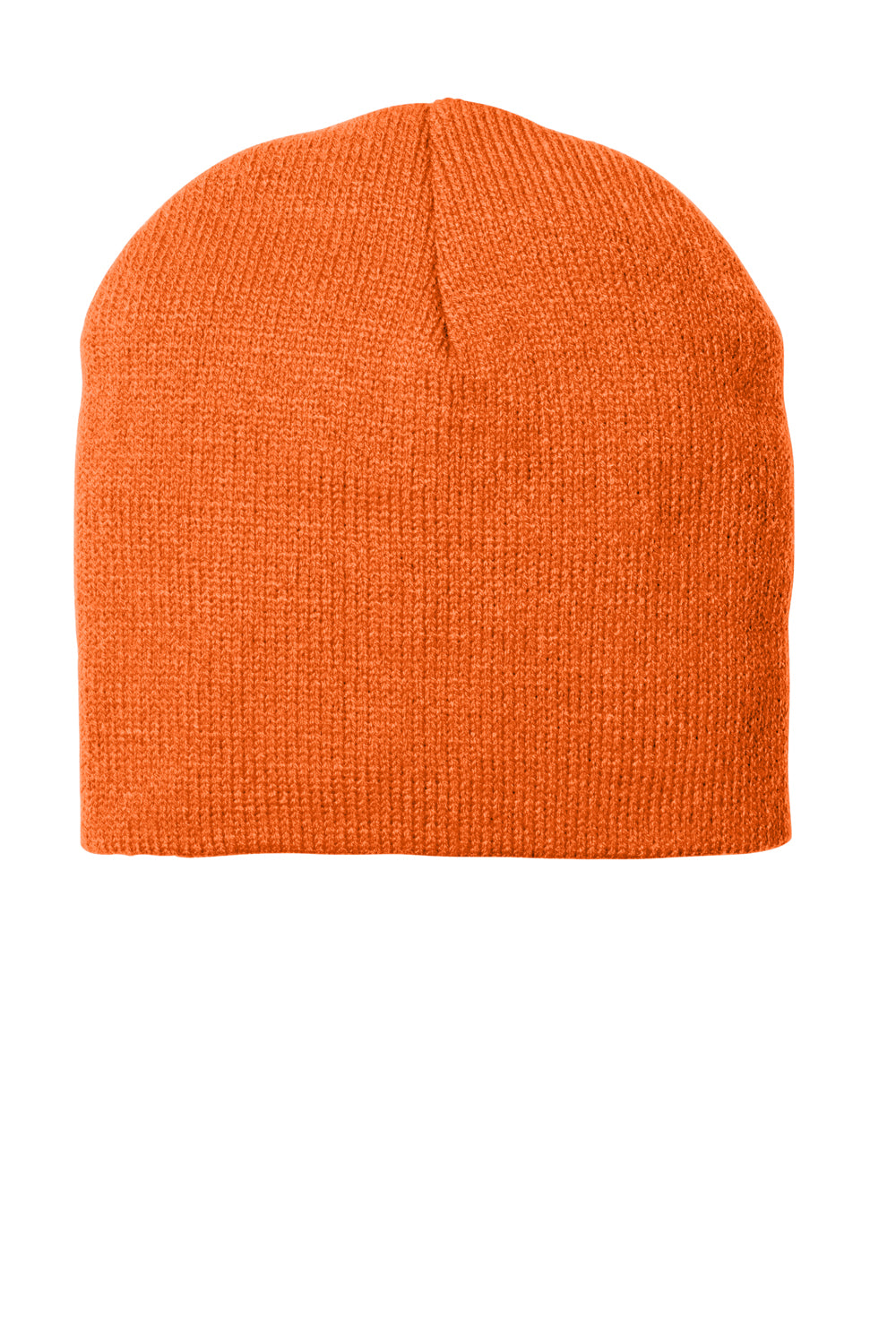 Port & Company CP91 Mens Beanie Neon Orange Flat Front