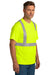 CornerStone CS200 Mens ANSI 107 Class 2 Moisture Wicking Short Sleeve Crewneck T-Shirt w/ Pocket Safety Yellow Model 3q