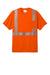 CornerStone CS204 Mens ANSI 107 Class 2 Segmented Tape Short Sleeve Crewneck T-Shirt w/ Pocket Safety Orange Flat Front